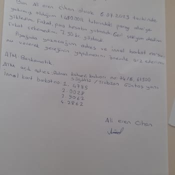 İninal Kart Para Yatırdım Ama Para Hesaba Geçmedi