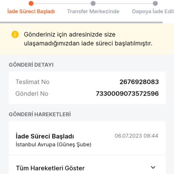 Trendyol Express Kargo Rızam Dışımda İade