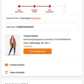 Trendyol Sipariş İadesi Mağduriyeti