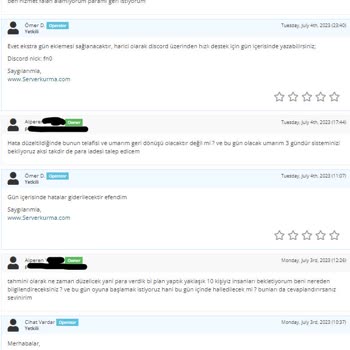 Serverkurma.com'a Yapılan Harcama Sonunda Asla Hizmet Alamadım