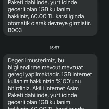 Vodafone İstemediğim Ücretli Ek Paket