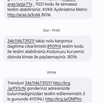 Aras Kargo'nun Eve Kargomu Getirmeyip İptal Edeceğini Belirtmesi