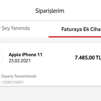 Vodafone Cihaz Fatura Talebi