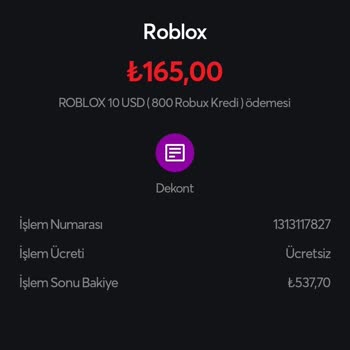 Roblox Papara Epin Aldım Ama Kullanılmış