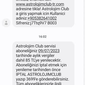 Vodafone Habersiz Servis Aboneliği Üyeliği Yapıp Para Kesiyor