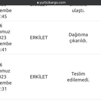 Yurtiçi Kargo Dağıtıma Çıkarılan Kargonun Teslim Edilmemesi