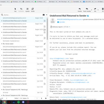 İhs Telekom Mail Gönderemiyorum, Hata Veriyor