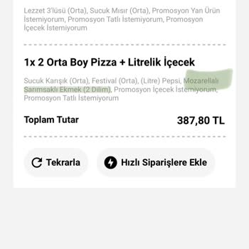 Pizza Hut Yanlış Sipariş İade Alınmaması