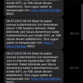 Turkcell'in Kullanmadığım İnternet Paketi Ödemesi Hakkında