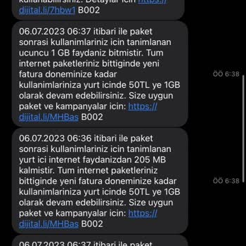 Turkcell'in Kullanmadığım İnternet Paketi Ödemesi Hakkında