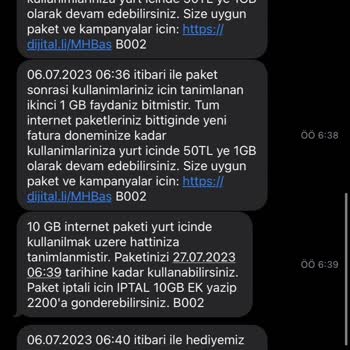 Turkcell'in Kullanmadığım İnternet Paketi Ödemesi Hakkında