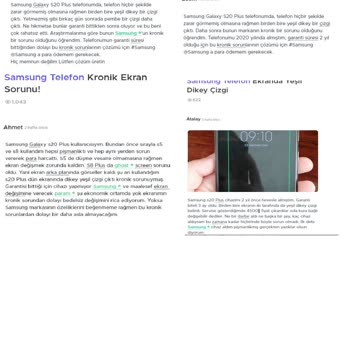 Samsung S20+ Beyaz Ekran Sorunu