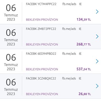 Facebook Sanal Kartımdan Para Çekmiş