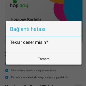Hopipay Kartı Alamıyorum