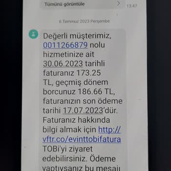 Vodafone Evde İnternet Haksiz Fatura Çıkarıyor