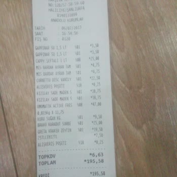 Şok Market Alışveriş Fişi Almadığım Ürünler Fişe İşlenmiş