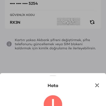 Akbank Mobil Şifremi Yenilemiyorum