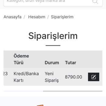 Ev Bazaar AVM Siparişimden Haber Yok