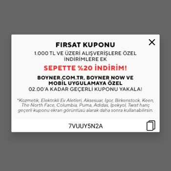 Boyner Yüzde 20 İndirim Kodu Uygulanmıyor Geçmiyor