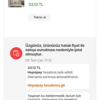 Hepsiburada Siparişimi İptal Ettiler Haberim Olmadan