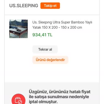 Hepsiburada Nedensiz Yere Sipariş İptali
