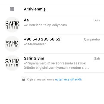 Safir Giyim (Instagram: safirgiyiim) Ürün Siparişi Hakkında Sorun