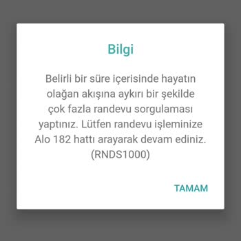 MHRS Birden Fazla Sorgulama Hatası Veriyor.
