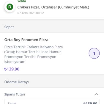 Getir Yemek Siparişi Gecikti