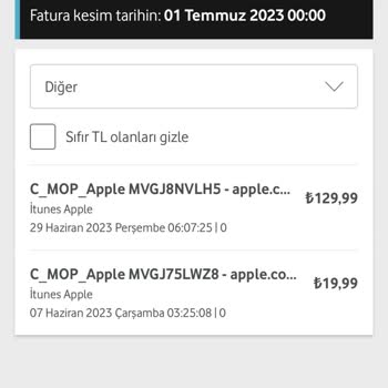 Vodafone C Mop İşlem Hatası