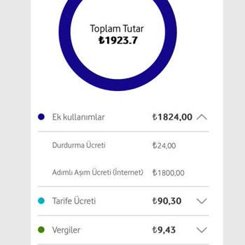 Vodafone 1923 TL Haksız Fatura (07.07.2023)