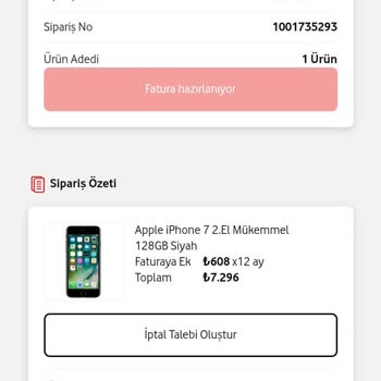 Vodafone Online Mağaza Cihaz Gelmiyor