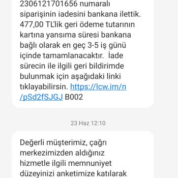 LCW Para İadesi