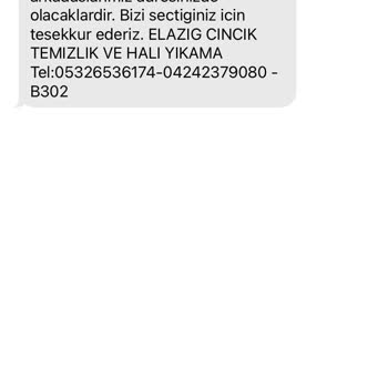 Elazığ Cıncık Temizlik Şirketi Personel Sorumsuzluğu