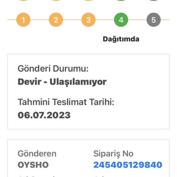 Oysho Online Siparişim Hala Teslim Edilmedi