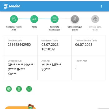 Sendeo Kargo Malatya Teslimat Yapmıyor