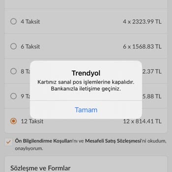 Trendyol'dan Alışveriş Yapamıyorum