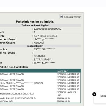 UPS Türkiye 3 Gündür Kargomu Dağıtıma Çıkardı Gösterip Getirmiyor