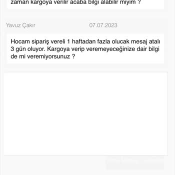 Procsin Siparişin Kargoya Verilmemesi