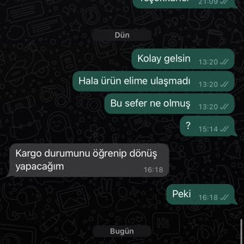 Gerusta Ürün Teslim Etmiyor. Kargo Kodu Vermiyor.