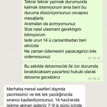 Deep Atelier İade Ücret Ödenmemesi