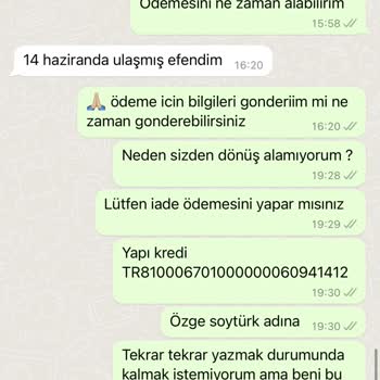 Deep Atelier İade Ücret Ödenmemesi