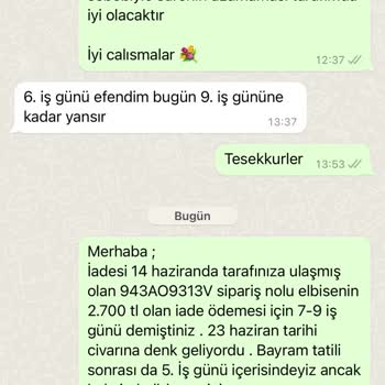 Deep Atelier İade Ücret Ödenmemesi