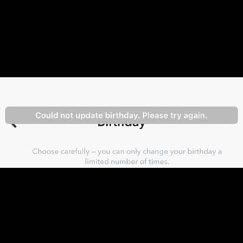 Snapchat Doğum Günü Değiştirme