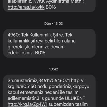 Aras Kargo Kargom Gelmedi Eve
