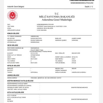 Milli Savunma Bakanlığı Bedelli Askerlik Alacağım