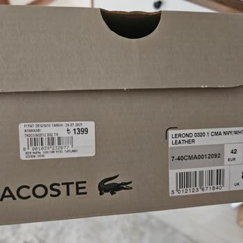 Lacoste Mağazasından Alınan Ürünün Orijinalliğinin Kontrolü