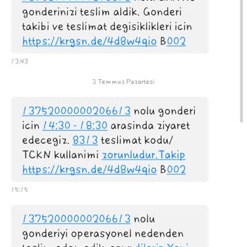 Gratis Siparişin Sürekli İadeye Düşmesi Ve Yalan Yanlış Mesajlar Atılması