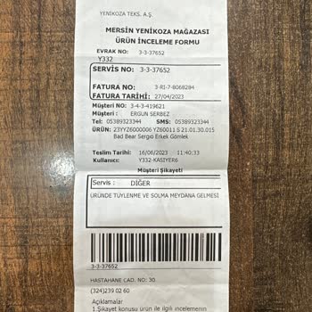 Yeni Koza Tekstil Firmaya Gönderilen Gömlek