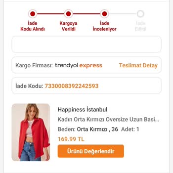 Happiness İstanbul (Trendyol) Happiness İstanbul (Trendyol) Ücret İadesi Verilmesi