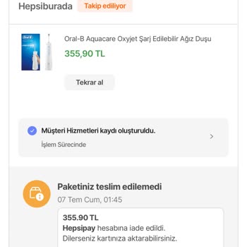 Hepsiburada Ürün Teslimi Ve Habersiz İptal